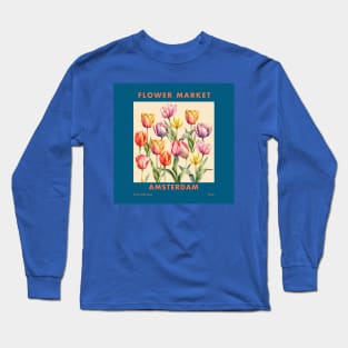 Flower Market Amsterdam Long Sleeve T-Shirt